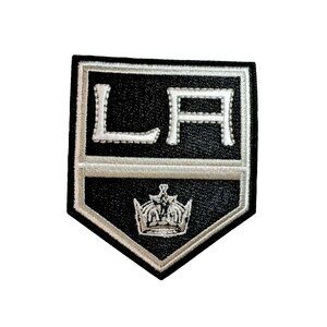 Los Angeles LA Kings Black NHL Team Logo Embroidered 3in Iron / Sew-On Patch